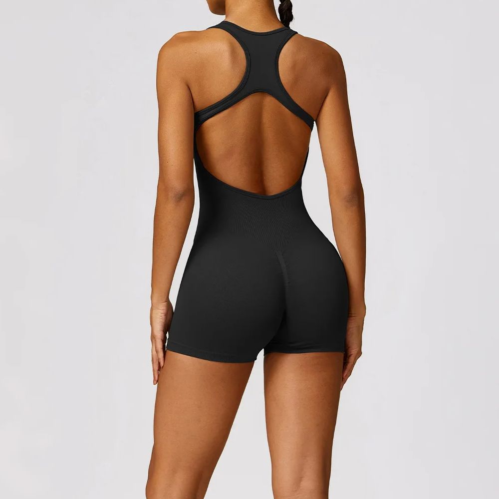 Pilates Yoga Gear - Sexy Back Jumpsuit Gym Set Women