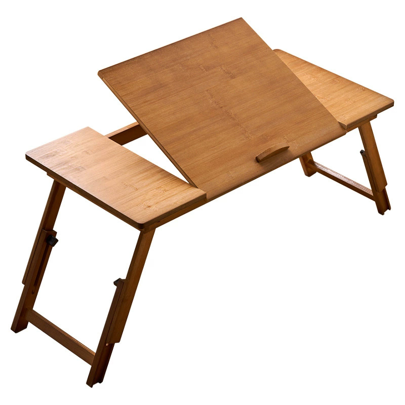 Inversion Table Fold - Folding Laptop Table Bamboo Adjustable Minimalism