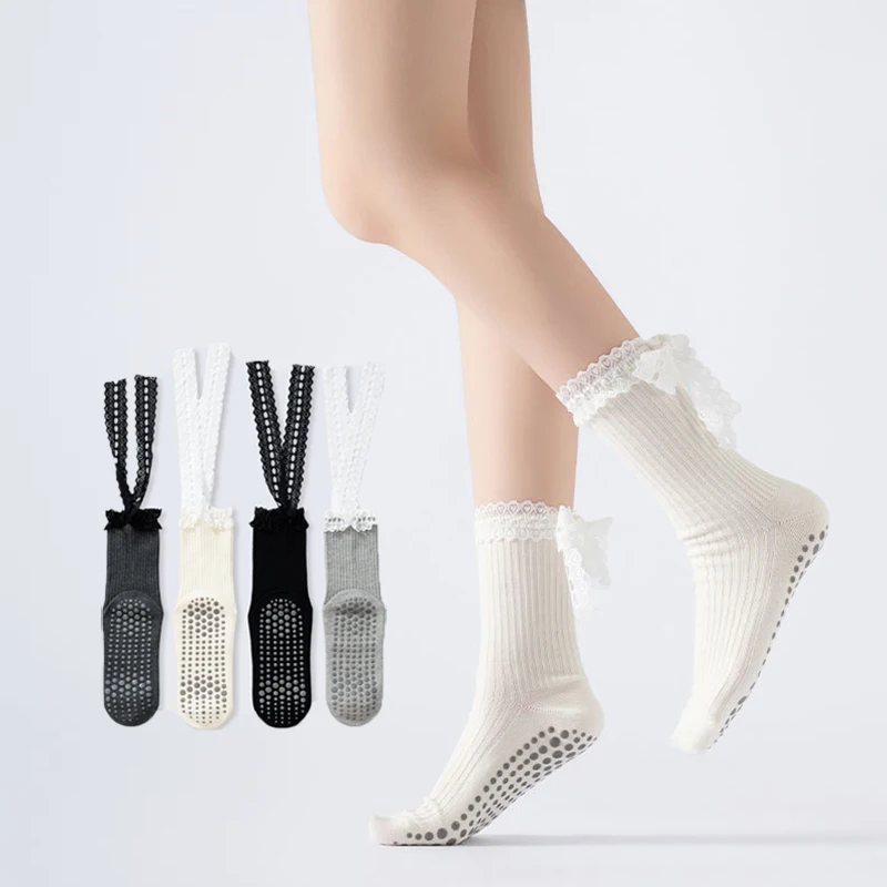 Pilates Yoga Hose - Yoga Socks Women Cotton Silicone Non-slip
